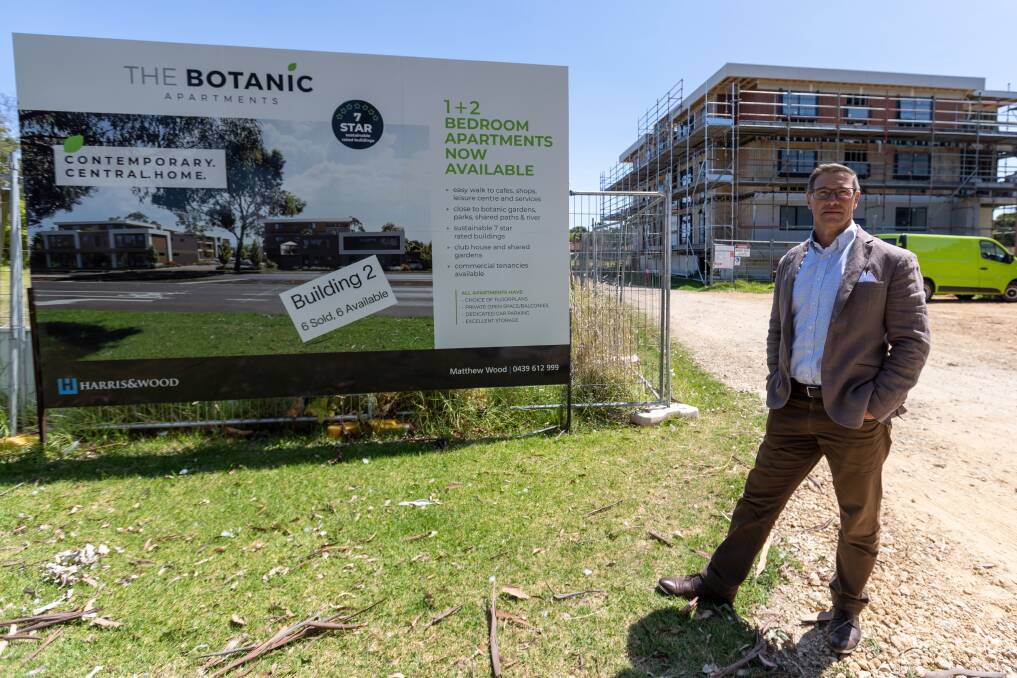 Harris and Wood agent Matthew Wood at The Botanic development on Mortlake Road. Picture by Eddie Guerrero