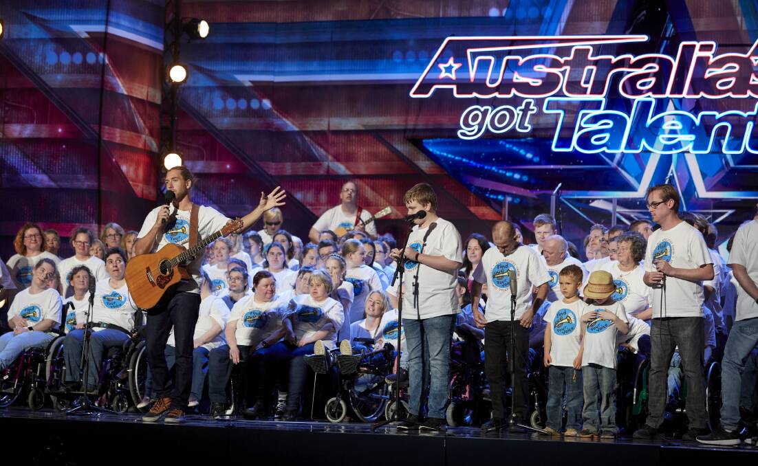 AWE-INSPIRING: The Find Your Voice All-Abilities Choir performs on stage.