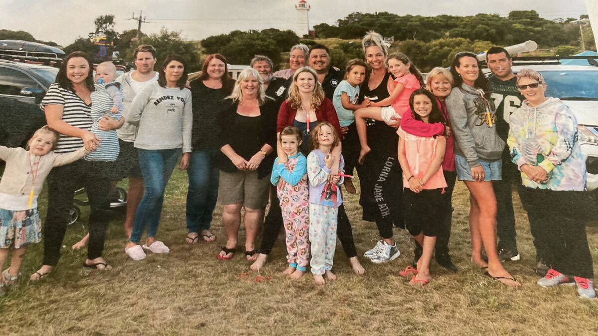 DISAPPOINTED: The Butterworth family at Surfside Caravan Park, where they stay each year over summer, in 2016. Picture: Supplied