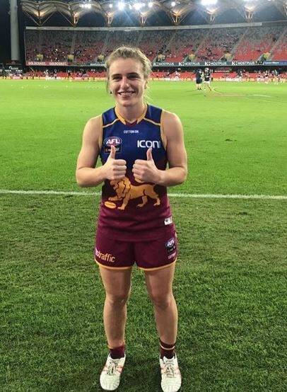 MOVING ON: Maria Moloney will change her Brisbane Lions jumper for a Port Adelaide on in the AFLW.