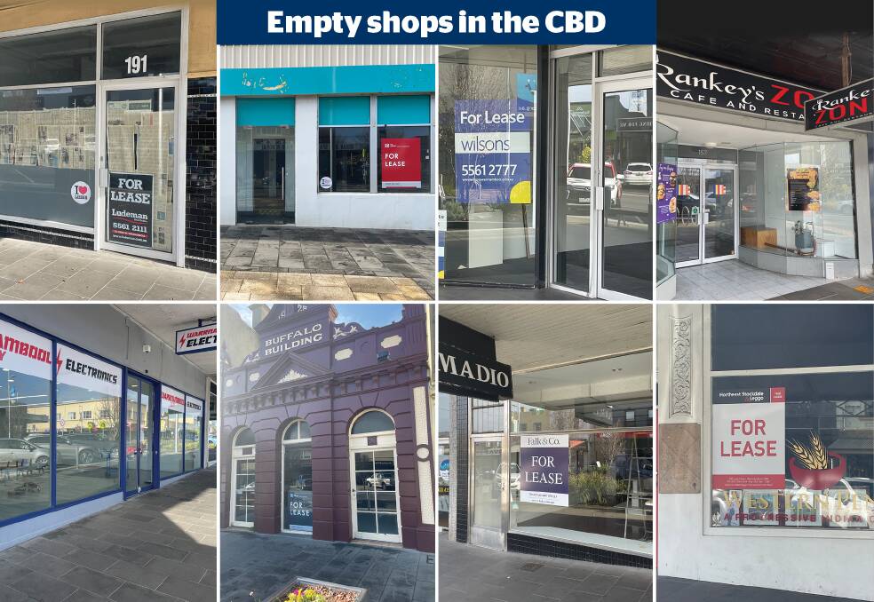A number of Liebig Street premises are empty or for lease. A real estate agent said larger companies had exited the CBD but Warrnambool's mayor said there had been an influx of new businesses.