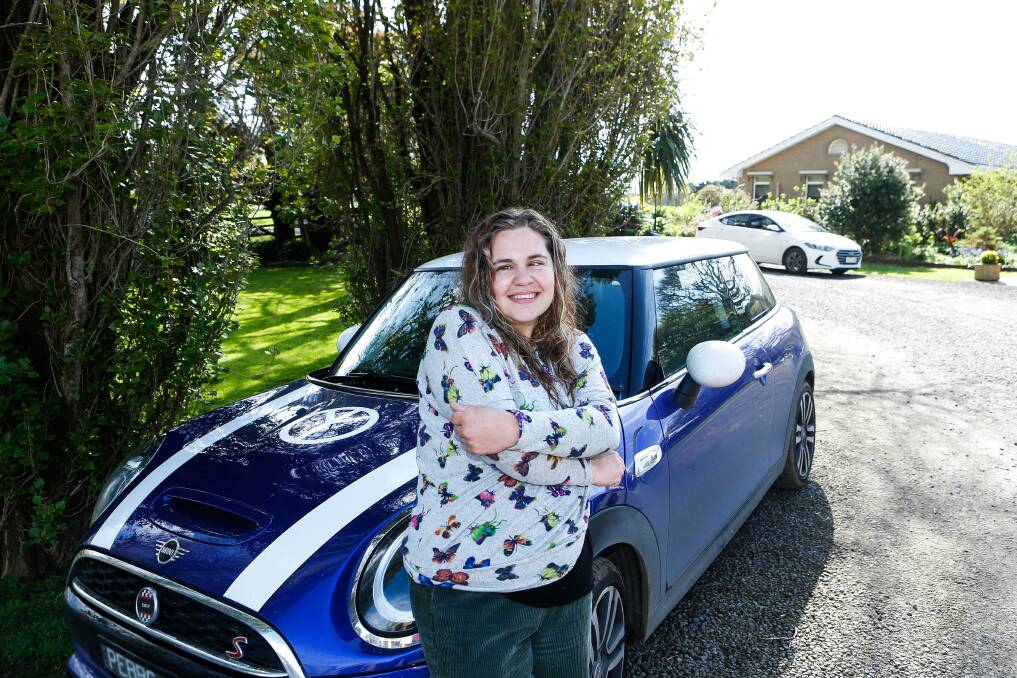 Emily Blake's customised Mini Cooper is her pride and joy. Picture by Anthony Brady