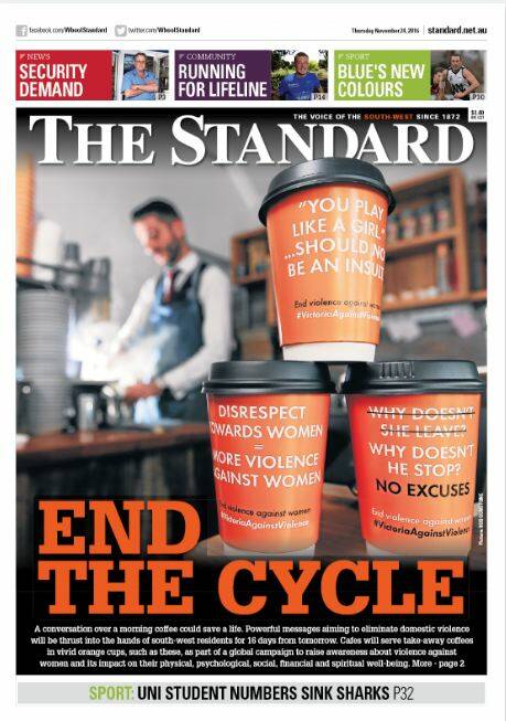 The Standard's front page on Thursday.