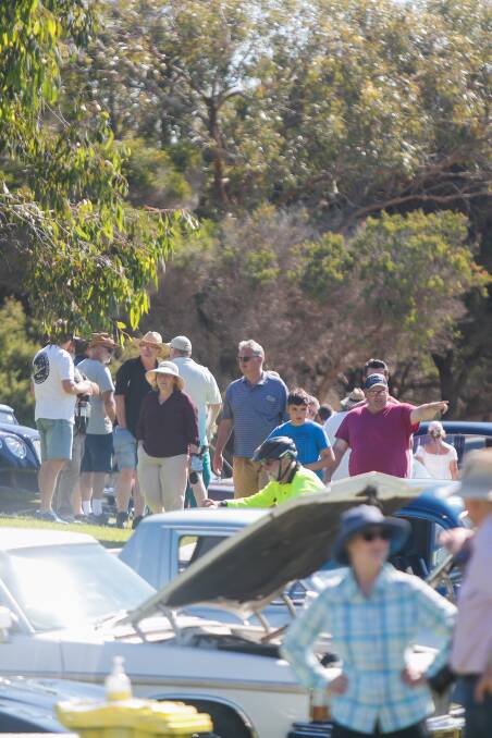 BUMPER CROWD: Lake Pertobe was a hive of activity, with the car display and fresh markets. Picture: Morgan Hancock