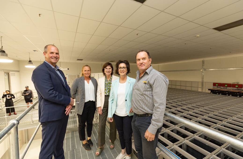 Health Minister Mary-Anne Thomas and Member for Western Victoria Jacinta Ermacora with South West Healthcare chief executive officer Craig Fraser, Bernadette Northeast and Stephen Keen at the opening on Tuesday. Picture by Sean McKenna