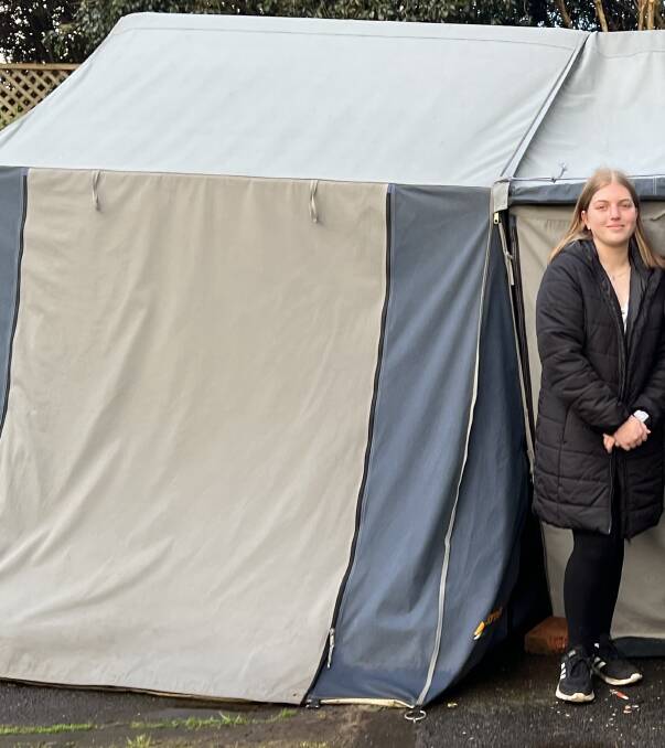 Maddie Kellett, 18, hopes she doesn't have to again live in a tent.