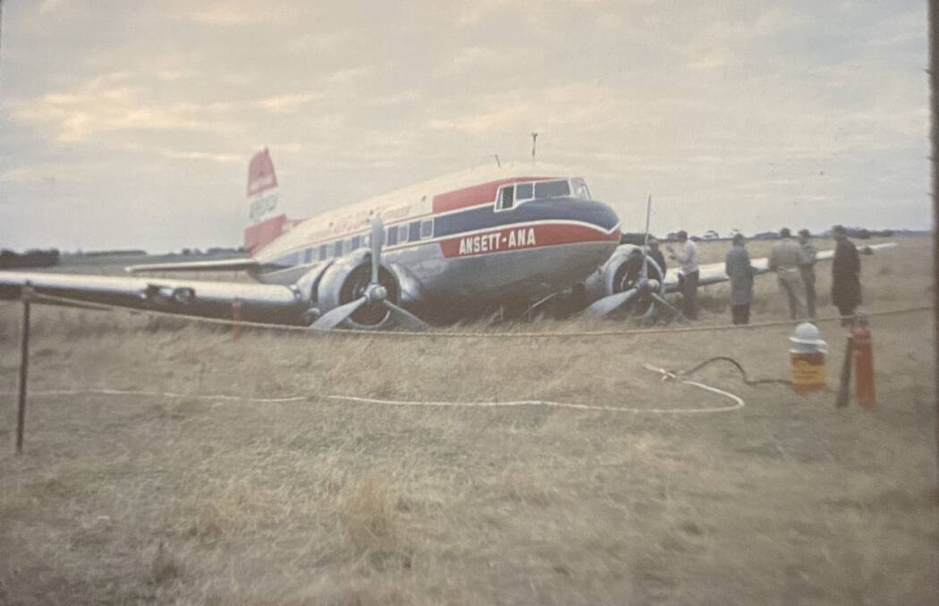 The Ansett plane crash landed in a paddock on a Southern Cross farm in 1965. The 20 passengers and crew on board were not injured.