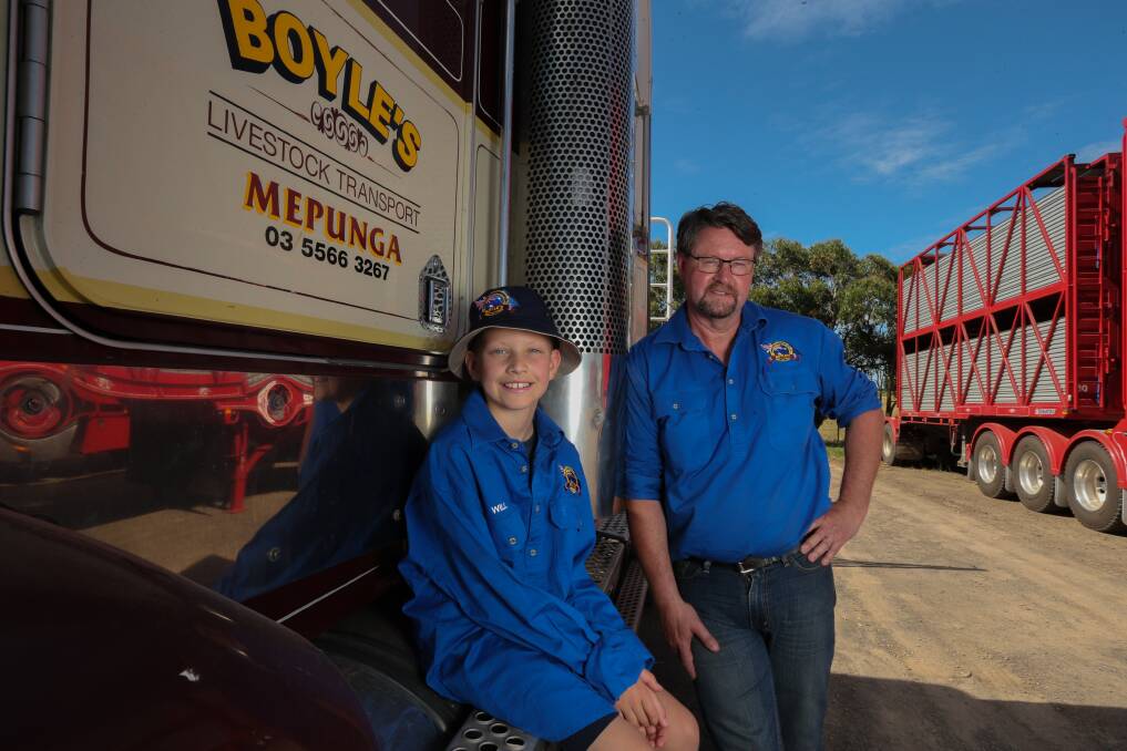 FOSTERING YOUNG TALENT: Will Stewart wrote a letter to Anthony Boyle in 2020 saying he wants to be a truck driver when he's old enough. Mr Boyle hopes more young people choose to pursue a career in the industry.
