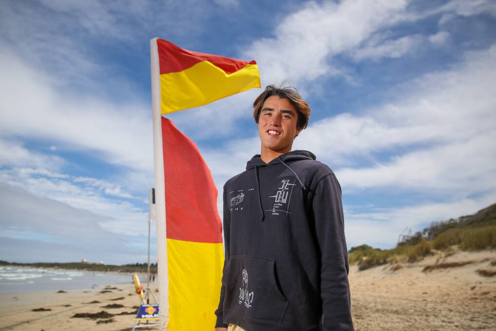 HEROIC EFFORTS: Mick Slockwitch, 20, says his training as a lifeguard gave him the skills to save the family. Picture: Morgan Hancock