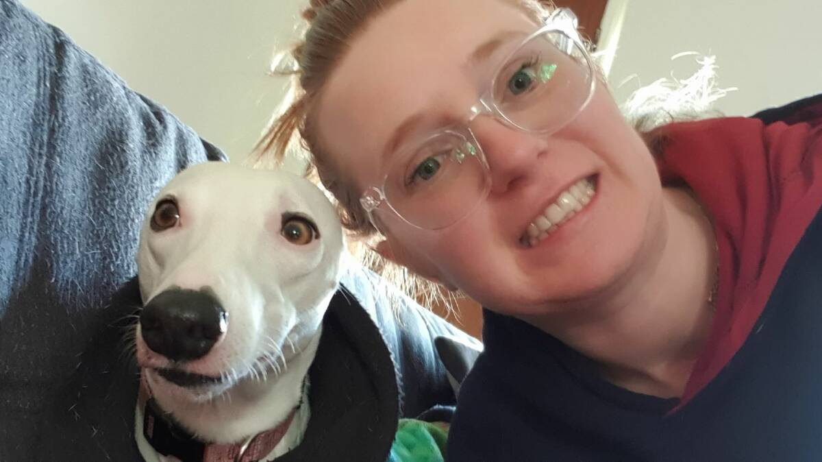 ALL SMILES: Jasmine West, with her whippet Penny, has come a long way in four years. Picture: Supplied