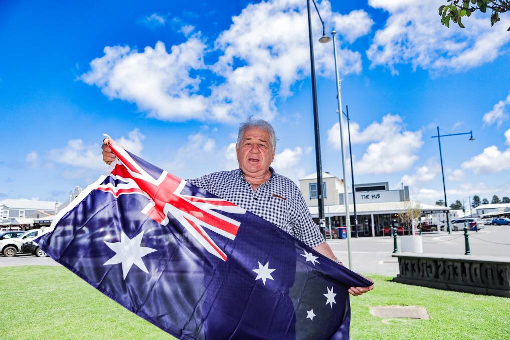Moyne Shire councillor Jim Doukas said a number of residents asked him why the Austrailan flag was not flown on Fiddler's Green. Picture by Anthony Brady