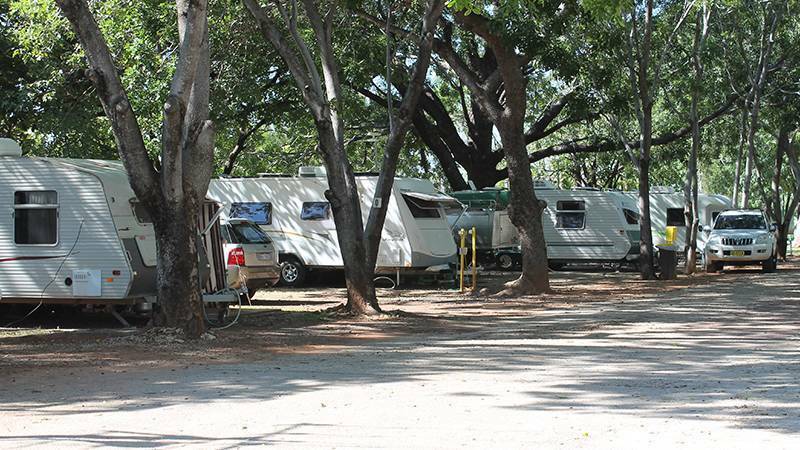 Grey nomads pack out the NT's caravan parks during the cooler, dry season.