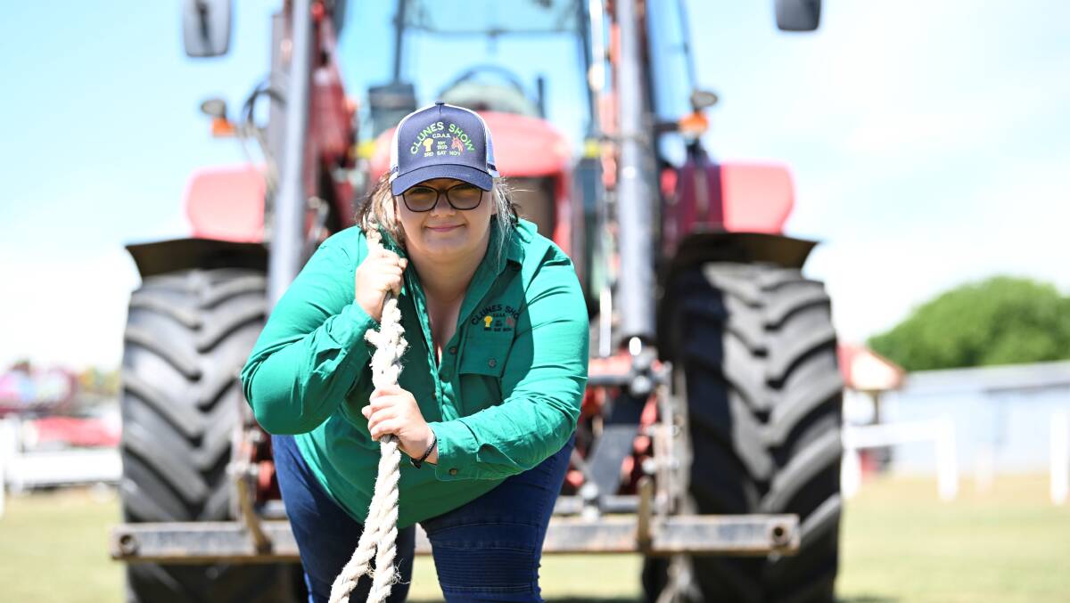The Clunes Show president Jenny Redpath prepares for the popular tractor pull at the show on Saturday, November 18. Picture by Lachlan Bence. 