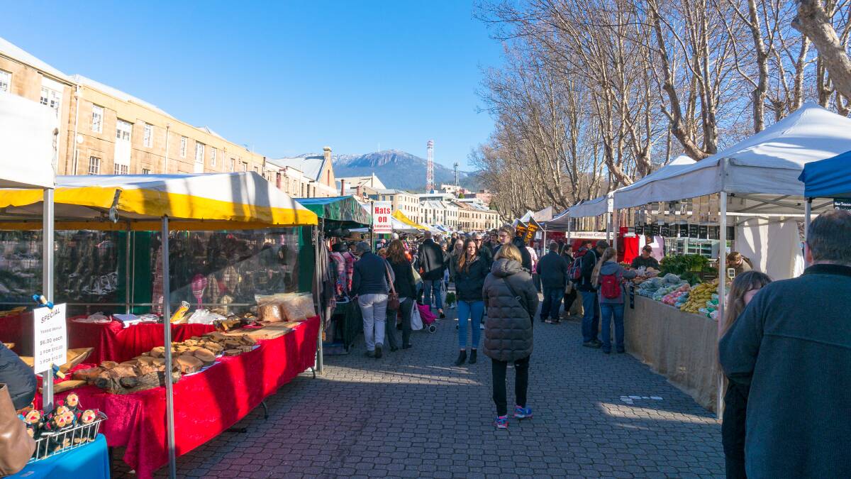 Check out one of Australia's most famous outdoor markets in historic Salamanca Place. 