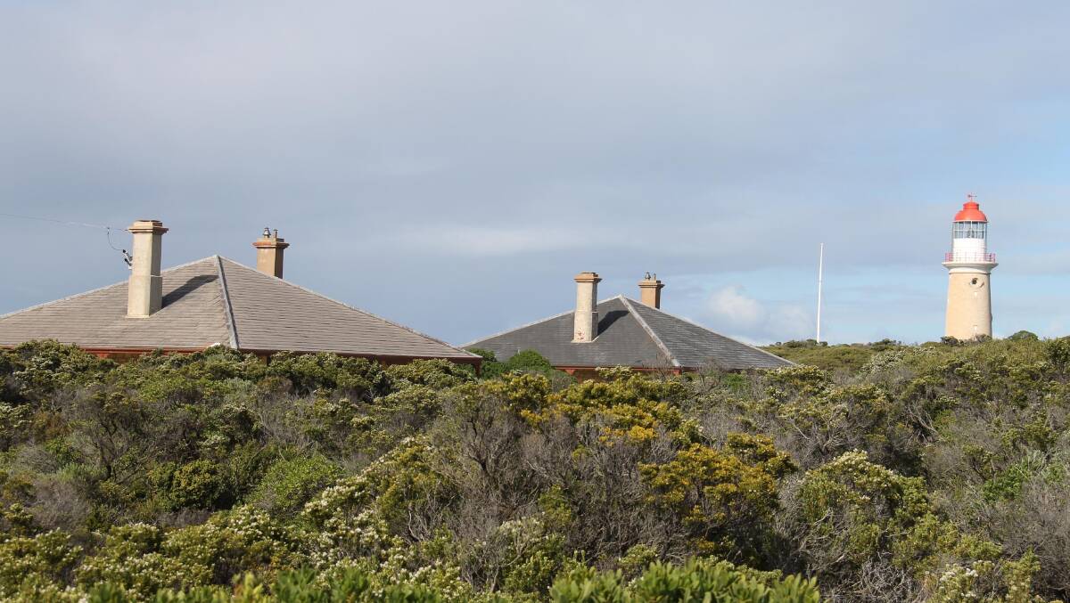The lighthouse at Cape Du Couedic … the cottages are available as heritage accommodation. 