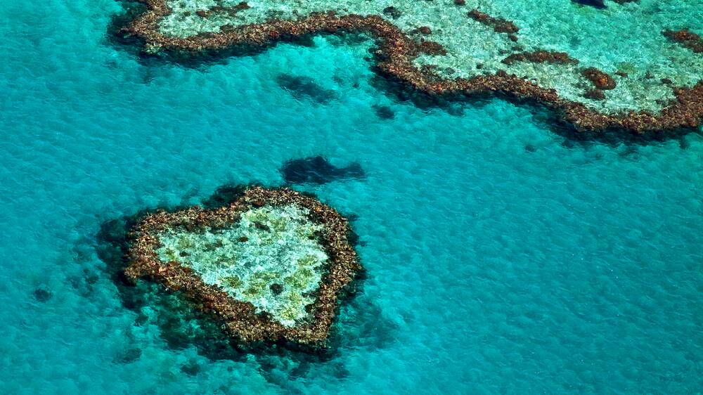 An incredibly serendipitous formation of coral creates this romantic reef in the Whitsundays.
