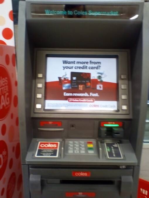 The is a file image of a Coles ATM.