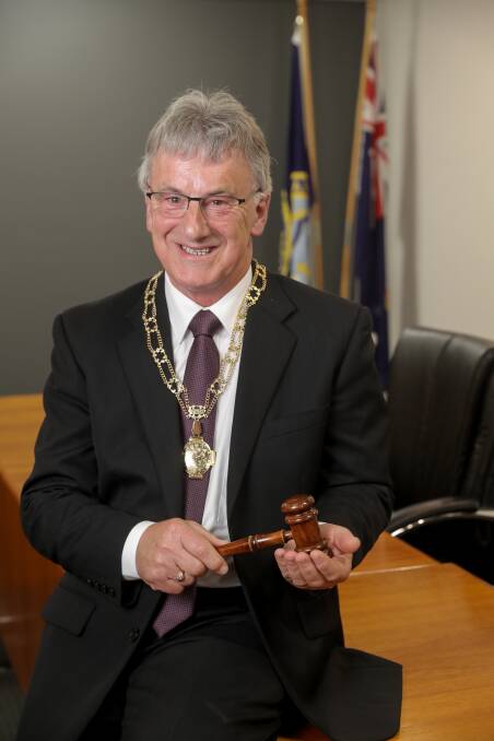 Hammer time: Warrnambool mayor Robert Anderson has been banned from the Warrnambool Bowls Club for a month.