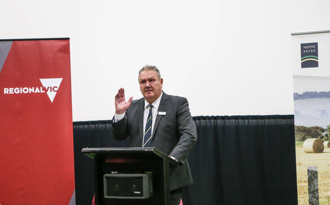Hands up: Moyne shire mayor Mick Wolfe is happy with the representational spread in the council.