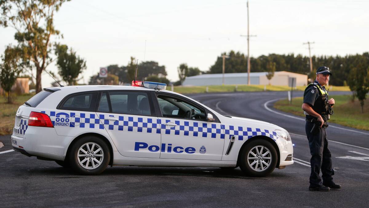 Fatal: Police close the Hopkins Highway at Bushfield after a fatal collision that killed a 46-year-old motorcyclist early on March 30.