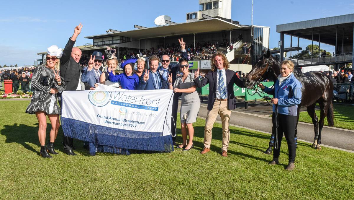 The winning connections after Regina Coeli's second Grand Annual win. Picture: Todd Nicholson
