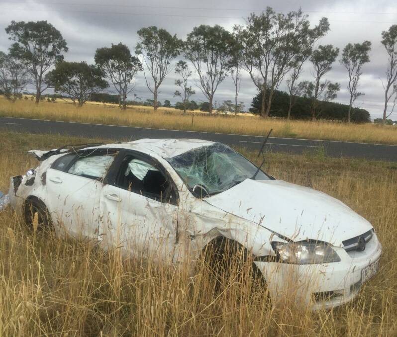 Cobden driver crashes and rolls on the Camperdown-Foxhow Road