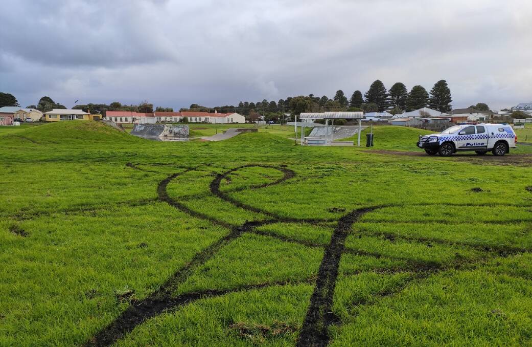 A P-plater is likely to have his car impounded after hoon driving near the Port Fairy skatepark.