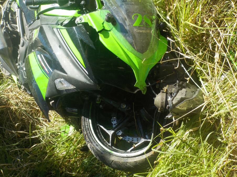 Police say teenage rider lucky to survive accident.