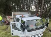 Another truck came off the Cobden-Warrnambool Road - the fourth in less than a fortnight at the same spot at Naringal East. 