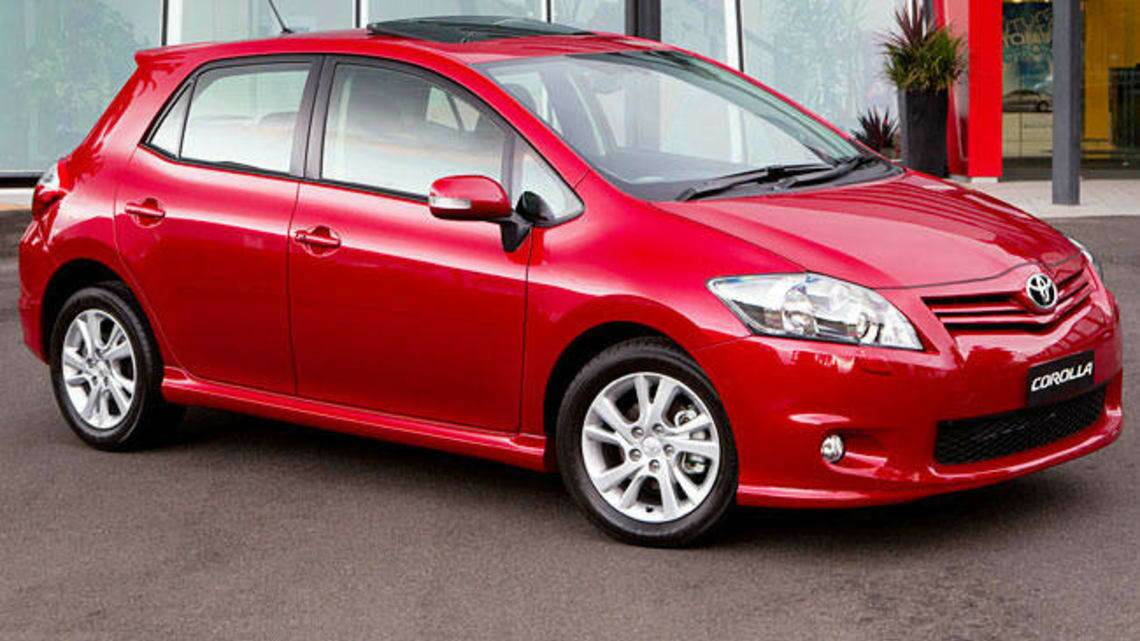 A red Toyota Corolla hatchback similar to this was stolen from Colac last week. This is a file image.