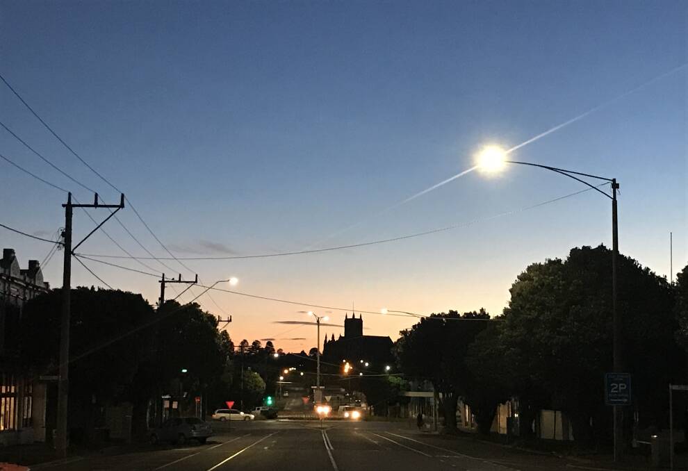All clear, but not for long: At 7.15am it was clear and bright looking down Warrnambool's Kepler Street. There will be showres developing during the day.