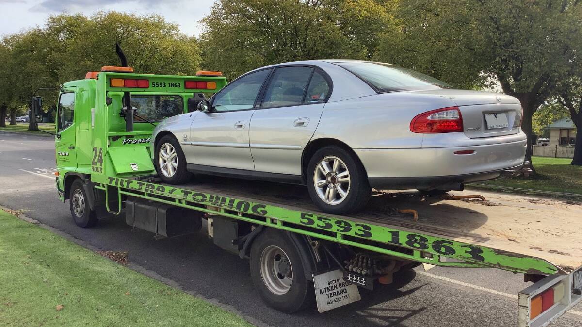 The sister's Holden Commodore was impounded by police and will attract towing and storage fees of $1295.