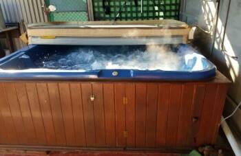 Heartless: A six-person spa, similar to this, has been stolen from a dead man's home in Warrnambool.