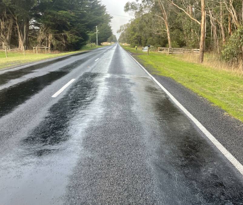 The treacherous section of the Cobden-Warrnambool Road - which has now been reduced to a 40kmh zone.