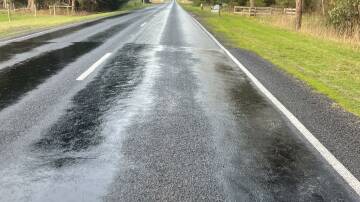 The treacherous section of the Cobden-Warrnambool Road - which has now been reduced to a 40kmh zone.