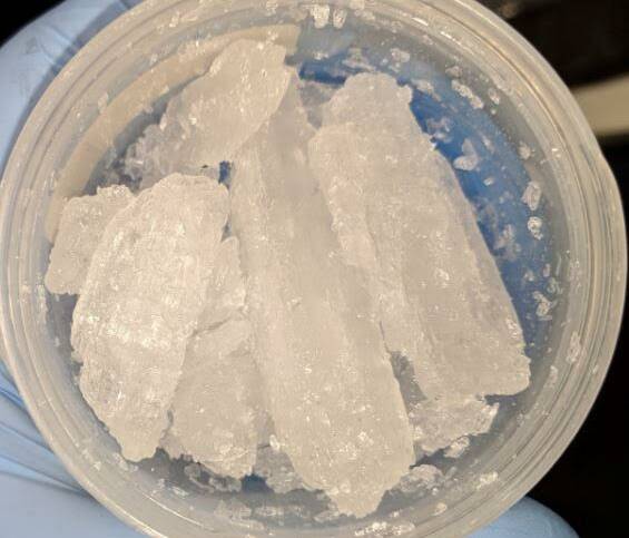 Huge haul: The crystal substance seized by police at a Warrnambool car park on Thursday.