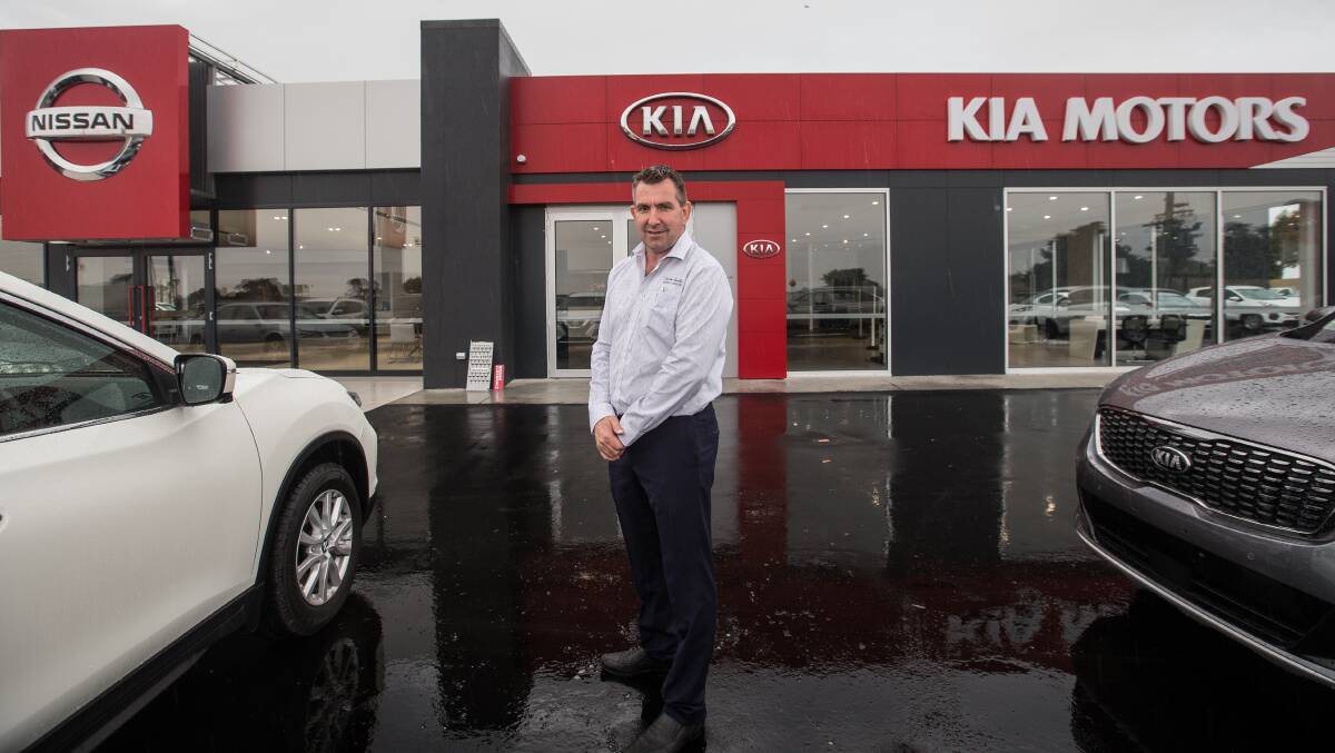Passed away: Clinton Baulch Motor Group principal Clinton Baulch outside the new showroom on Raglan Parade in Warrnambool's east in December 2017. Picture: Christine Ansorge