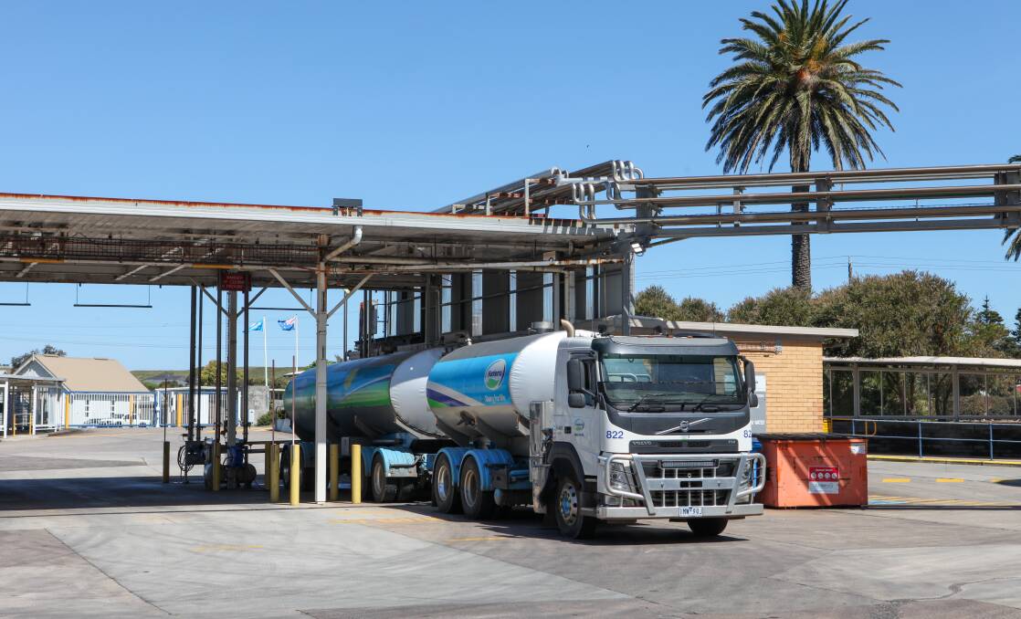Gone: The final tanker offloads it's milk as Fonterra closed down its Dennington plant in October/November last year. Picture: Rob Gunstone 