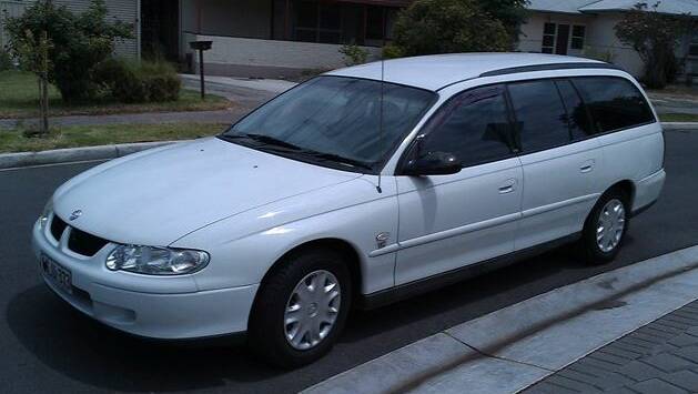 Wanted: A Holden Commodore station wagon similar to that which almost caused a collision after its brakes were slammed on near Allansford early Tuesday while being chased by police.