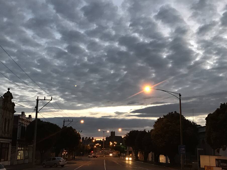 Looking north up Kepler Street in Warrnambool at just before 7am. We're expecting a top of 15 degrees today in the city but at 7am it felt like just 1.6 degrees.