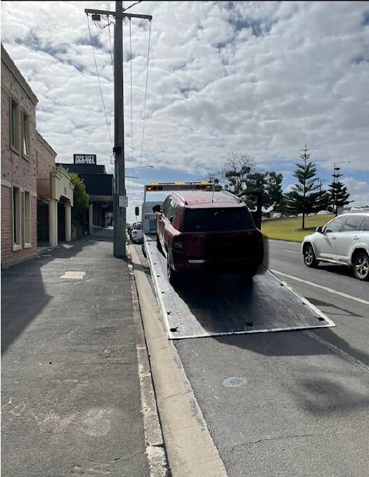This vehicle was impounded on Friday afternoon after the female P-plater was caught using her mobile phone while driving next to an unmarked police car.