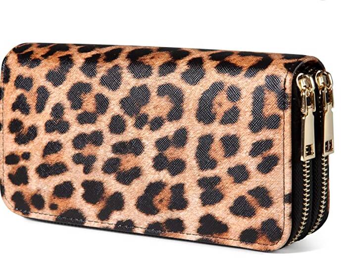 A leopard print wallet, similar to this file image, was stolen from a car in Carolyn Crescent about midnight Thursday.