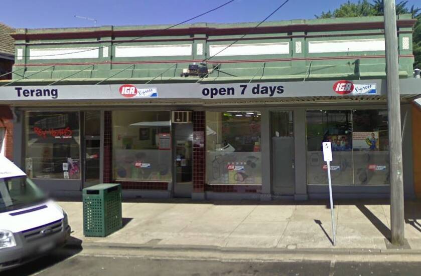 Charged: The alleged attempted armed robbery happened at Squires IGA X-press in  High Street, Terang about 5pm Tuesday. 