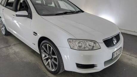 A 2012 white Holden Commodore station wagon was stolen from Hopetoun Road. This is a file image.