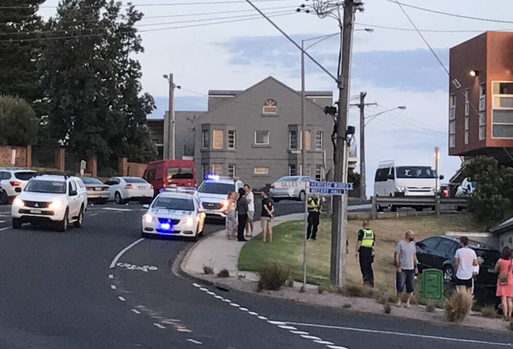 Busy: Police were also involved in speaking to people outside the Warrnambool RSL about 8pm in a separate incident.