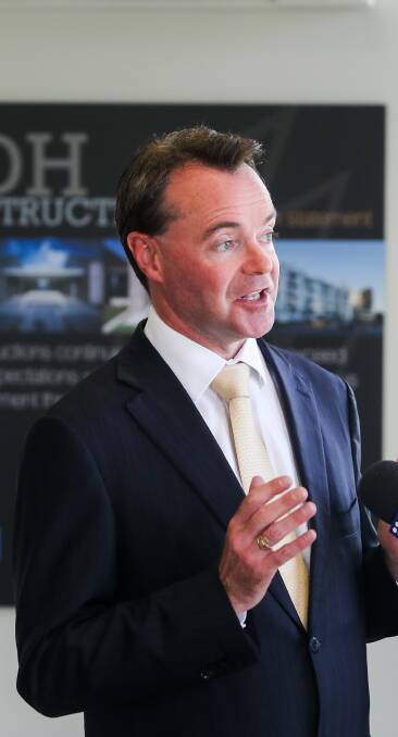 Pledges: Shadow treasurer Michael O'Brien says a Liberals Nationals government would change government tedner process and reduce payroll tax in regional areas to one per cent.. Picture: Morgan Hancock