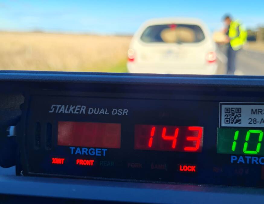 Driver clocked at 143km/h, police issue wet weather warning