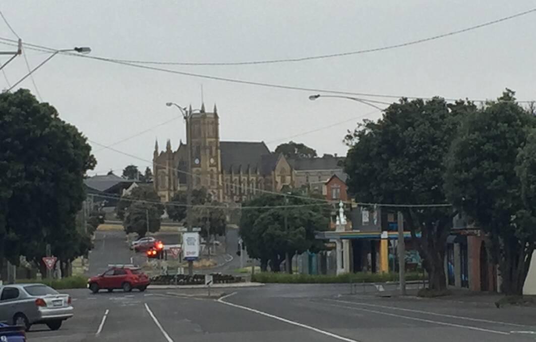 Warming up big time: The scene up Warrnambool's Kepler Street just before 7am.