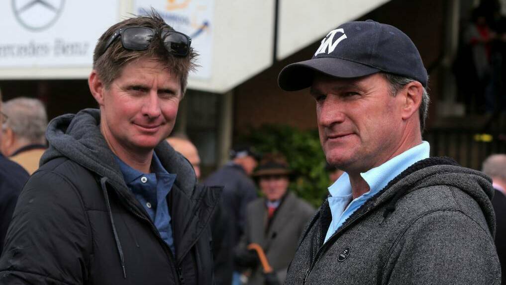 Warrnambool stable foreman Jarrod McLean and Darren Weir at a previous Warrnambool May Racing Carnival. They now have penalty hearing scheduled for June 3.