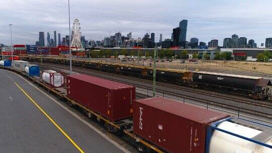 Rail activity at the Port of Melbourne. Picture supplied